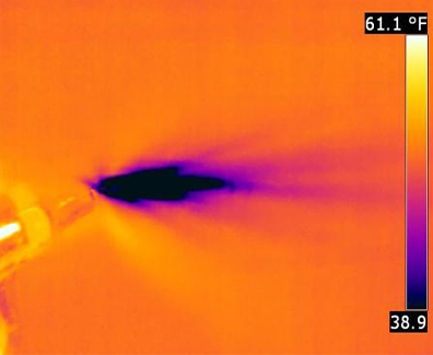 gas leak thermal image